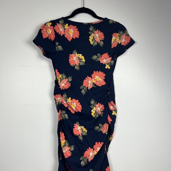 Isabel Maternity Blue Floral Print Short Sleeve T-Shirt Dress - XS - NWT - Picture 5 of 6
